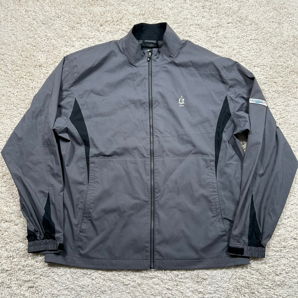 FootJoy DryJoys XL Grey Hydrolite Full Zip Golf Jacket Windbreaker Grey